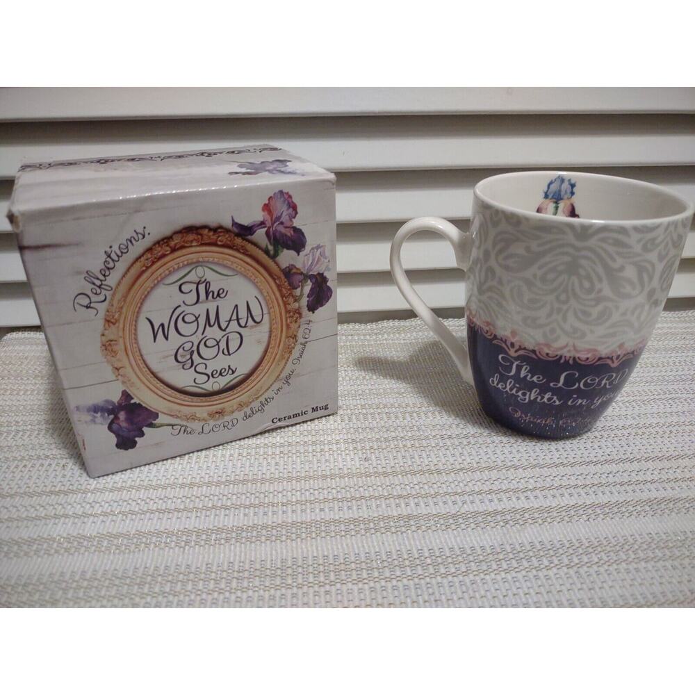 Reflections The Woman God Sees Christian Coffee Mug Tea Cup Isaiah 62:4 Ceramic